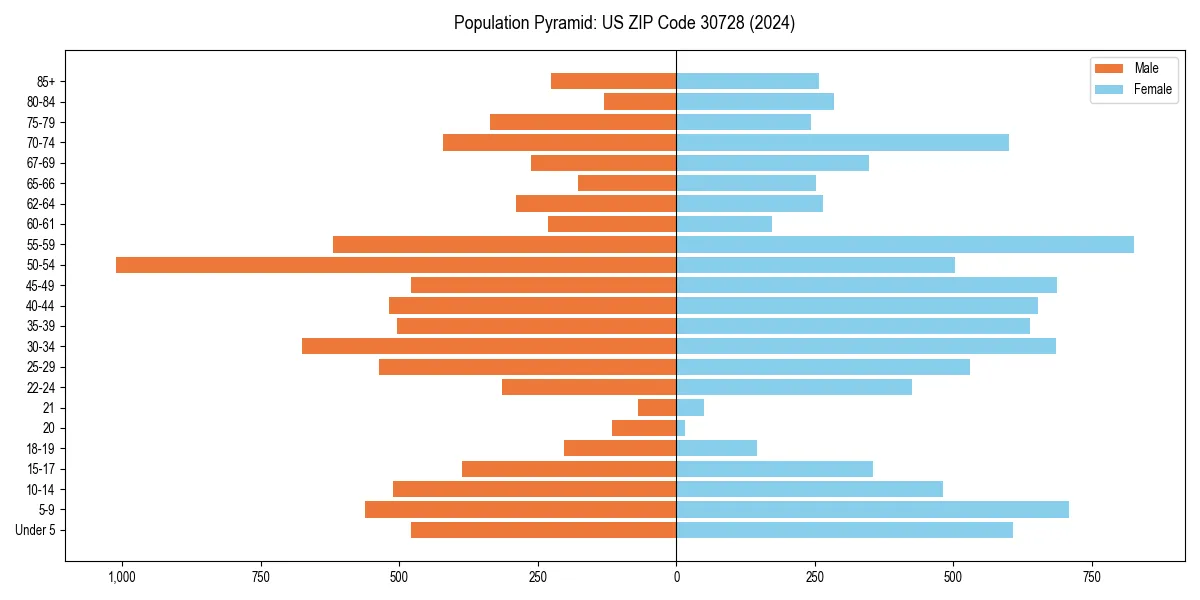 Population pyramid for 