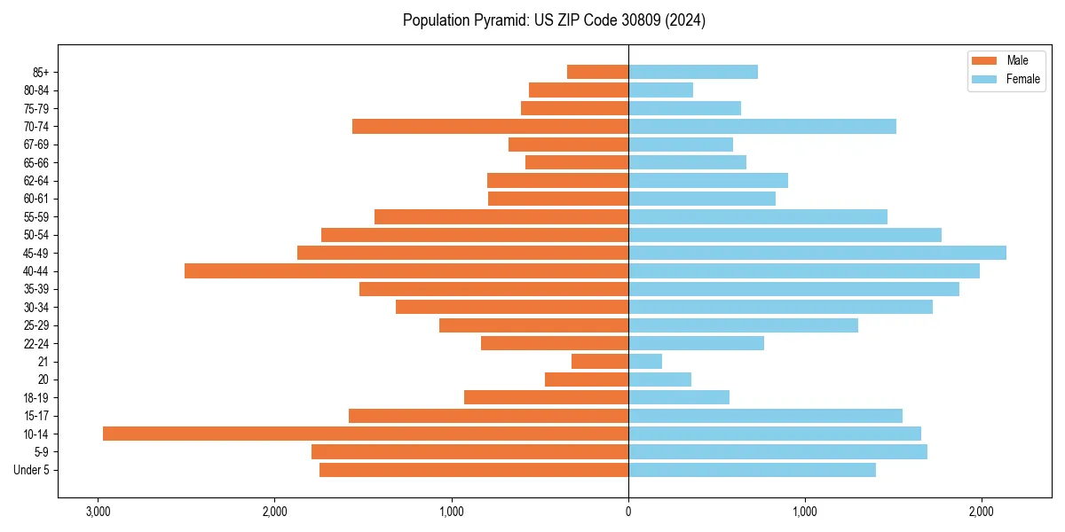 Population pyramid for 