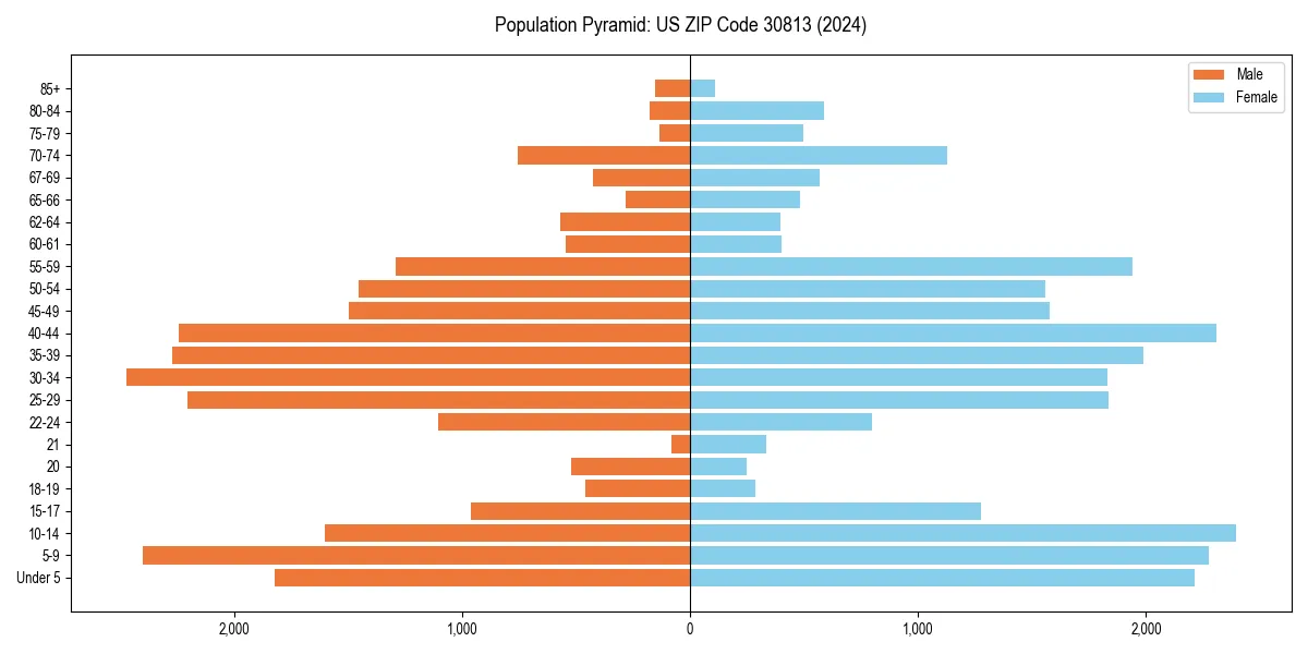 Population pyramid for 