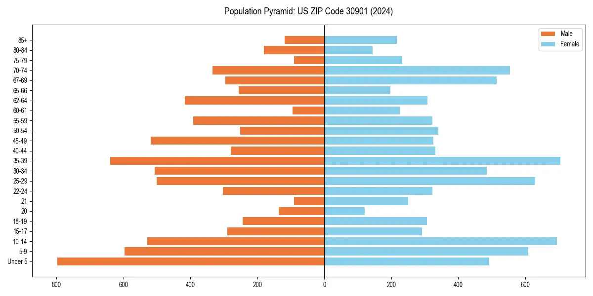 Population pyramid for 