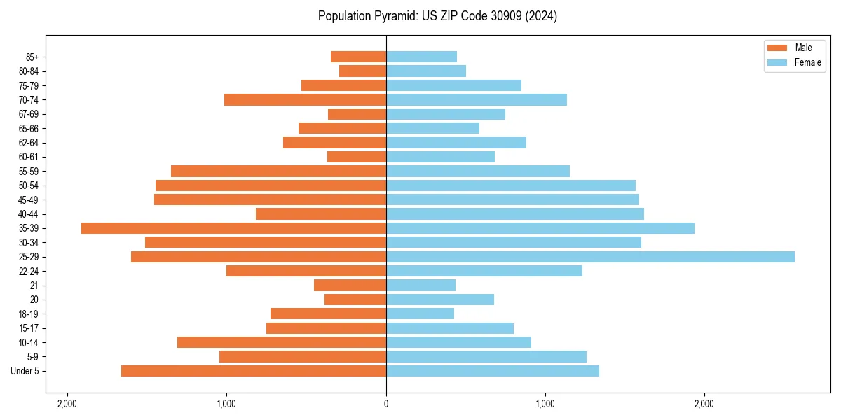 Population pyramid for 