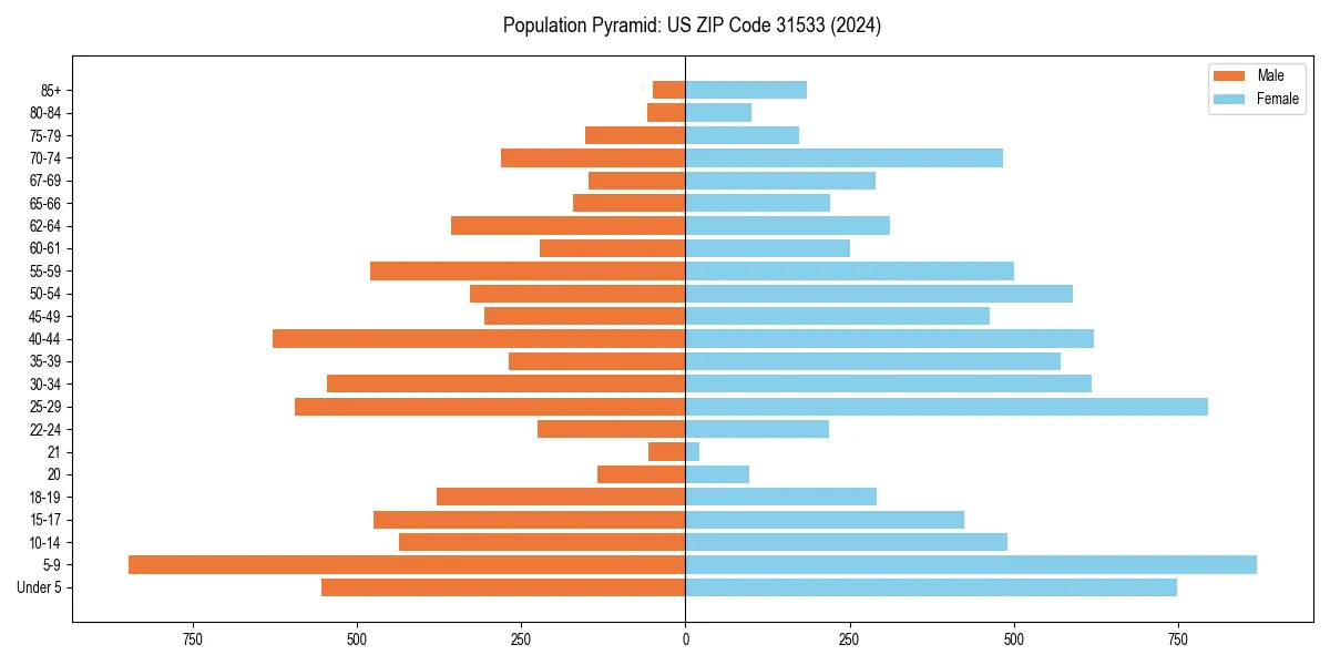Population pyramid for 