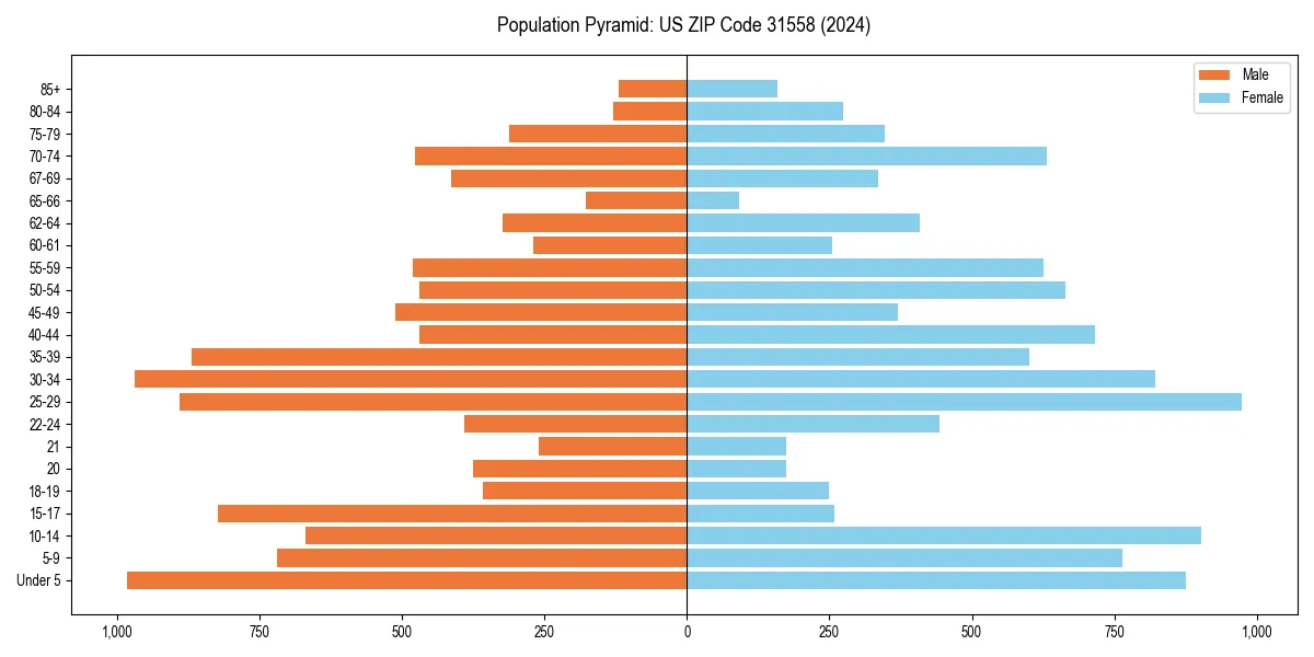 Population pyramid for 