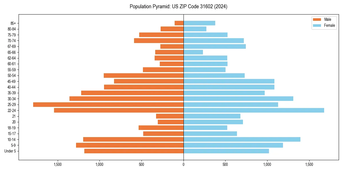 Population pyramid for 