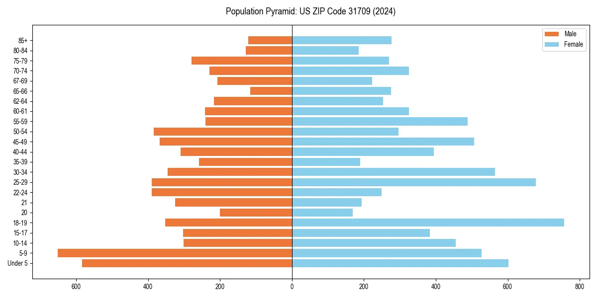 Population pyramid for 