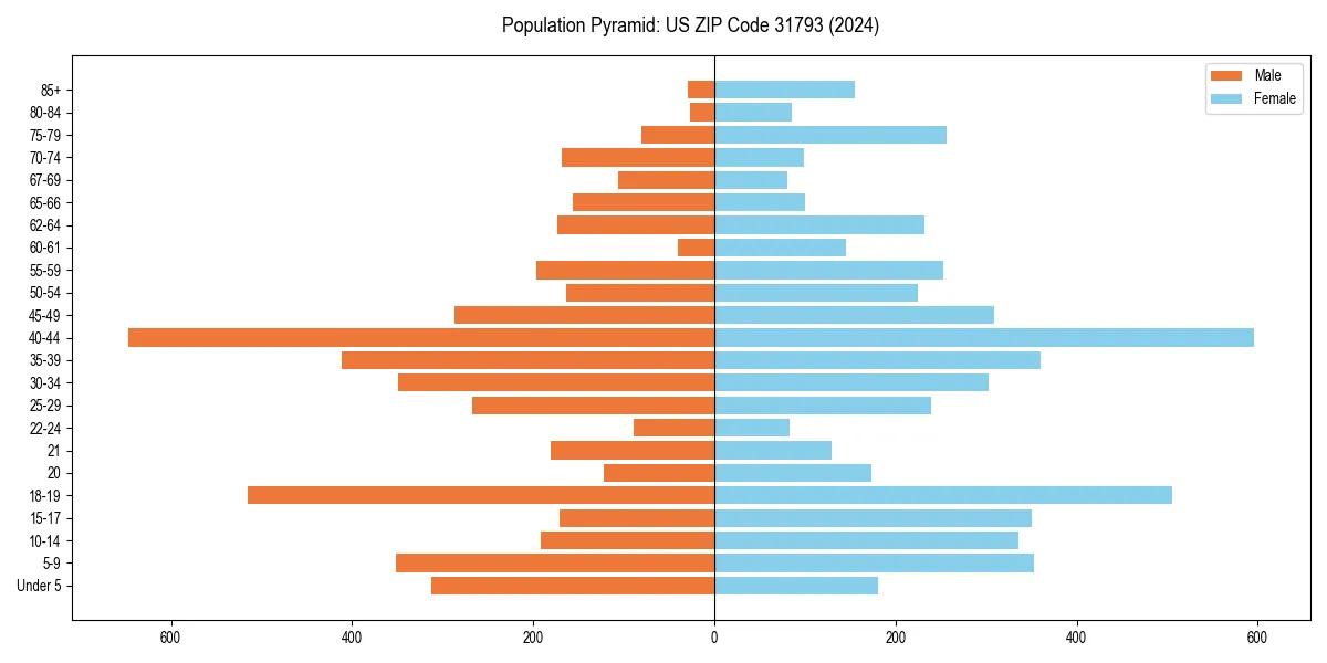 Population pyramid for 