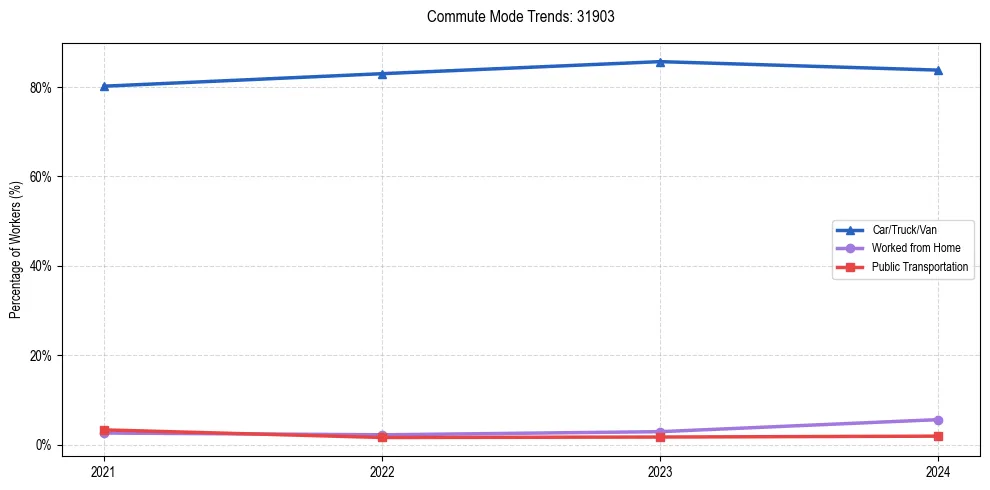 Transportation trends in US ZIP Code 31903