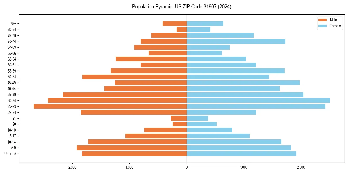 Population pyramid for 