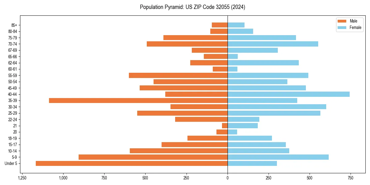 Population pyramid for 