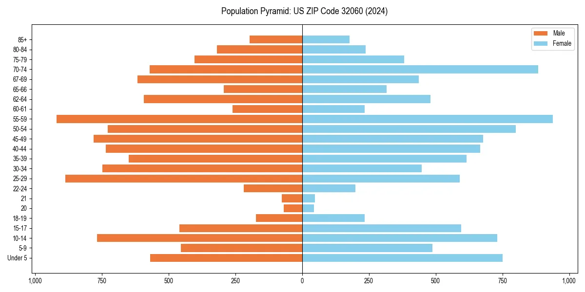 Population pyramid for 