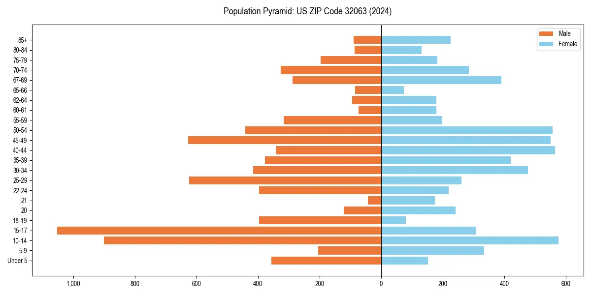 Population pyramid for 