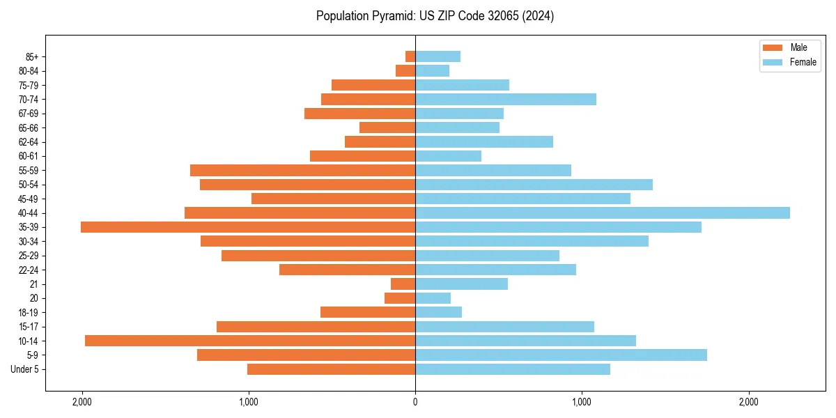 Population pyramid for 