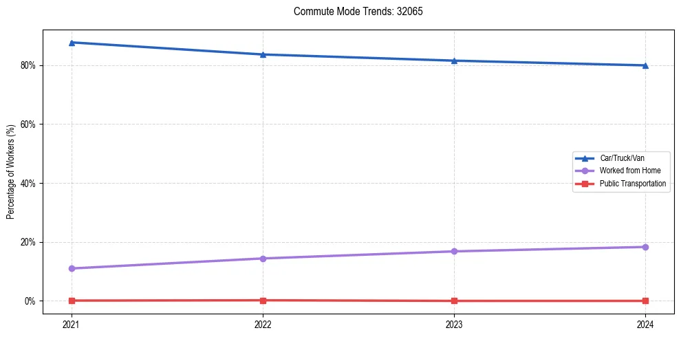 Transportation trends in US ZIP Code 32065