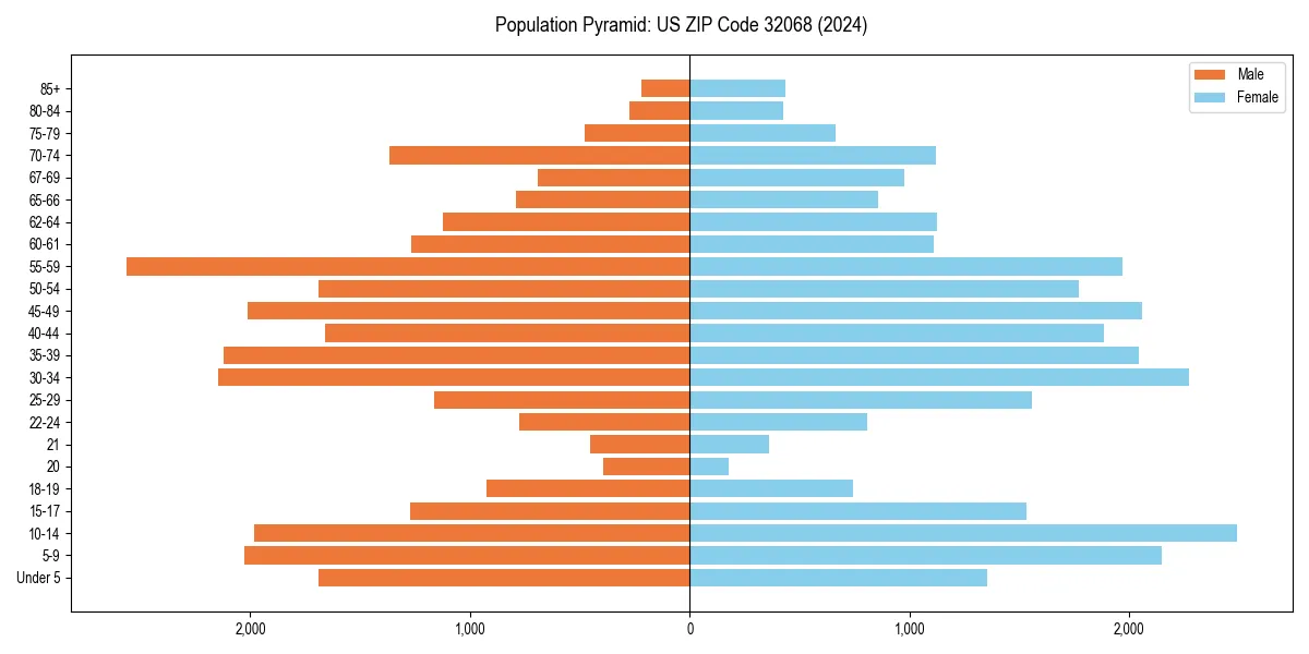 Population pyramid for 