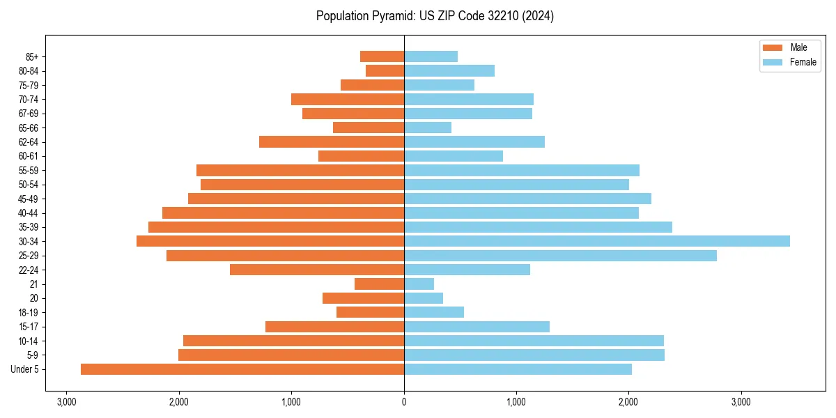 Population pyramid for 