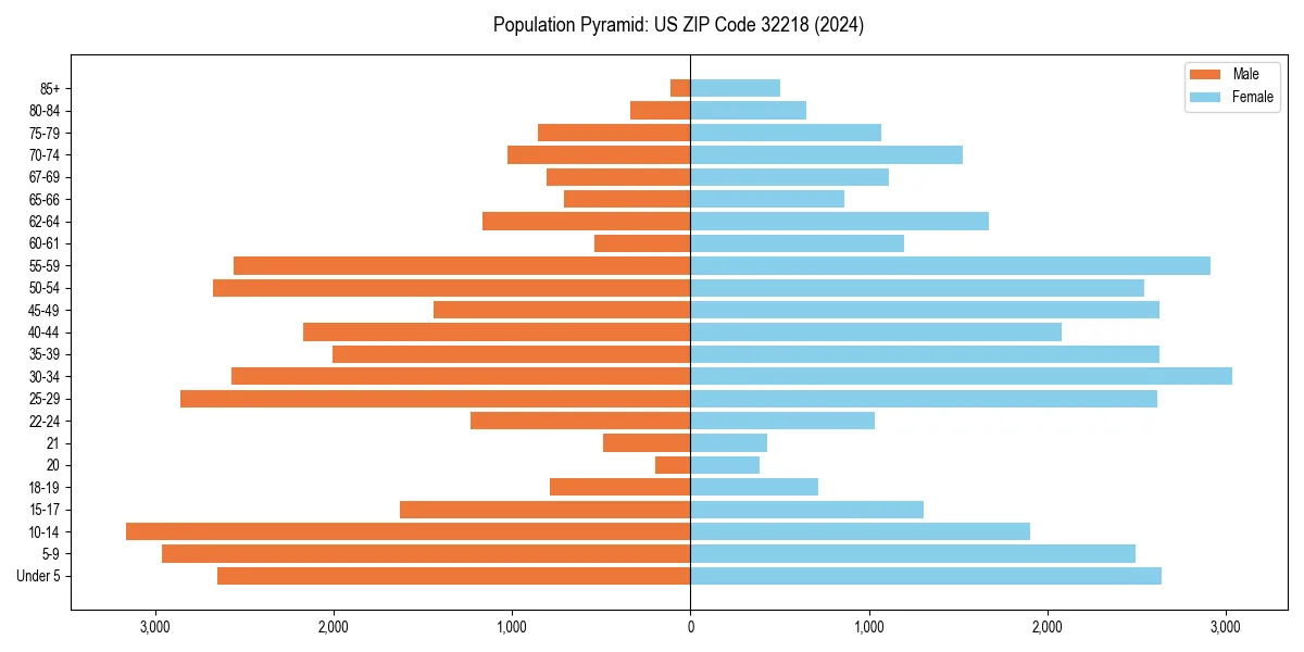Population pyramid for 