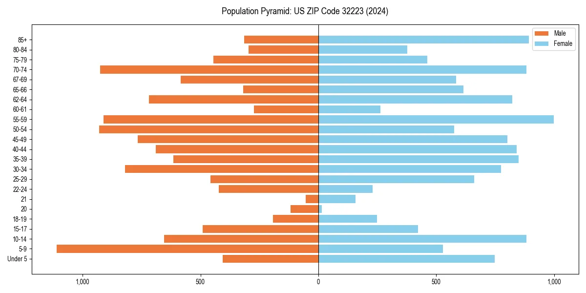 Population pyramid for 