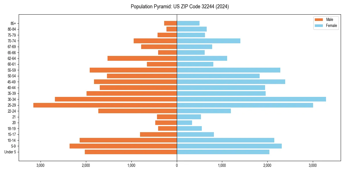 Population pyramid for 