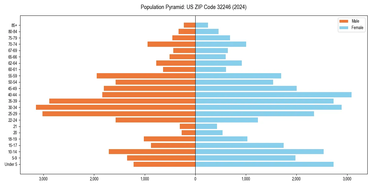 Population pyramid for 