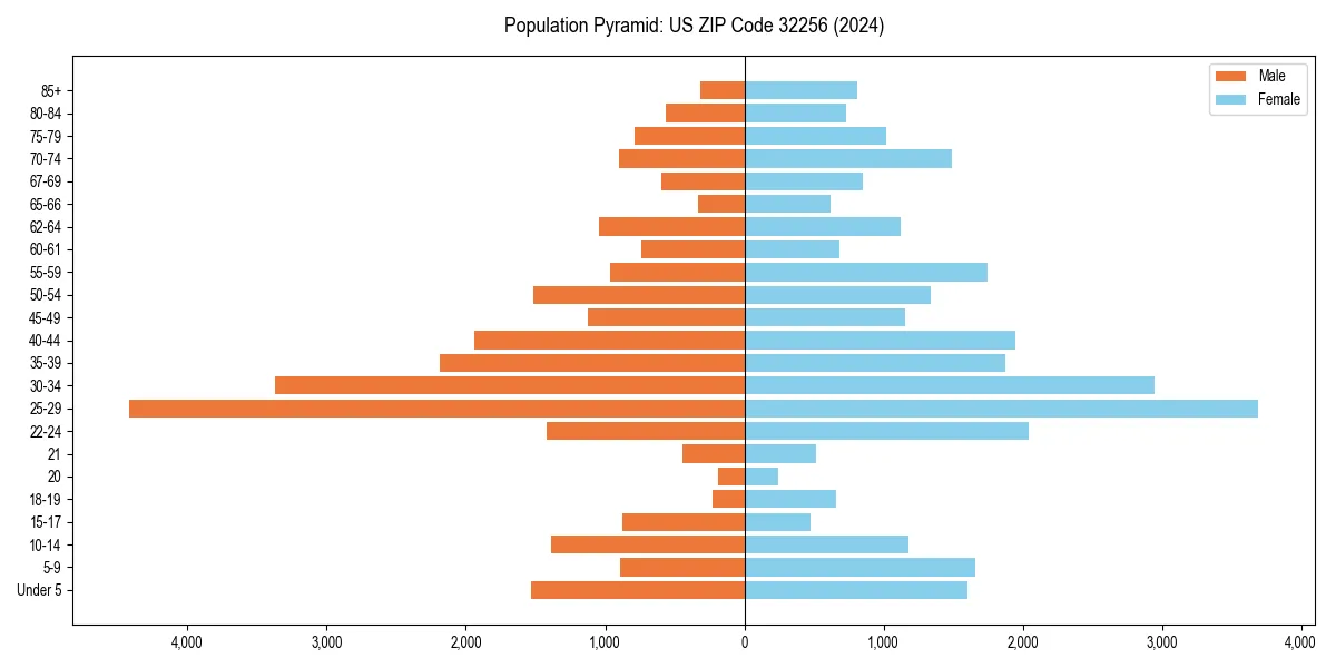 Population pyramid for 