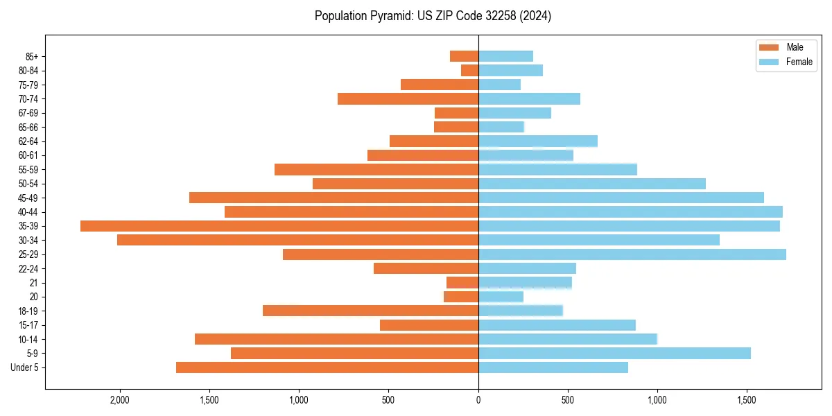 Population pyramid for 