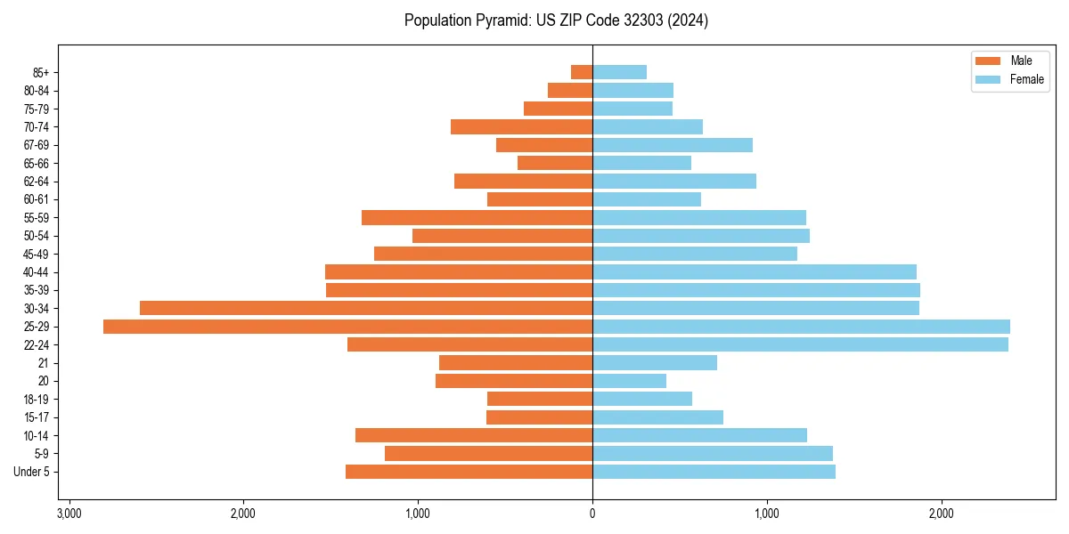 Population pyramid for 