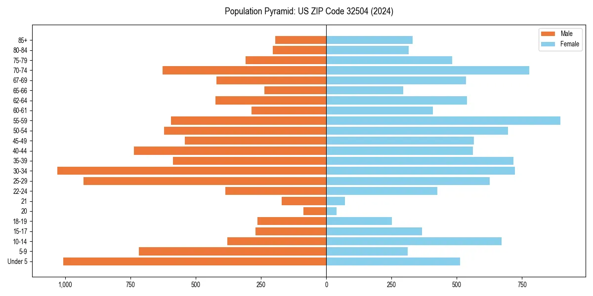 Population pyramid for 