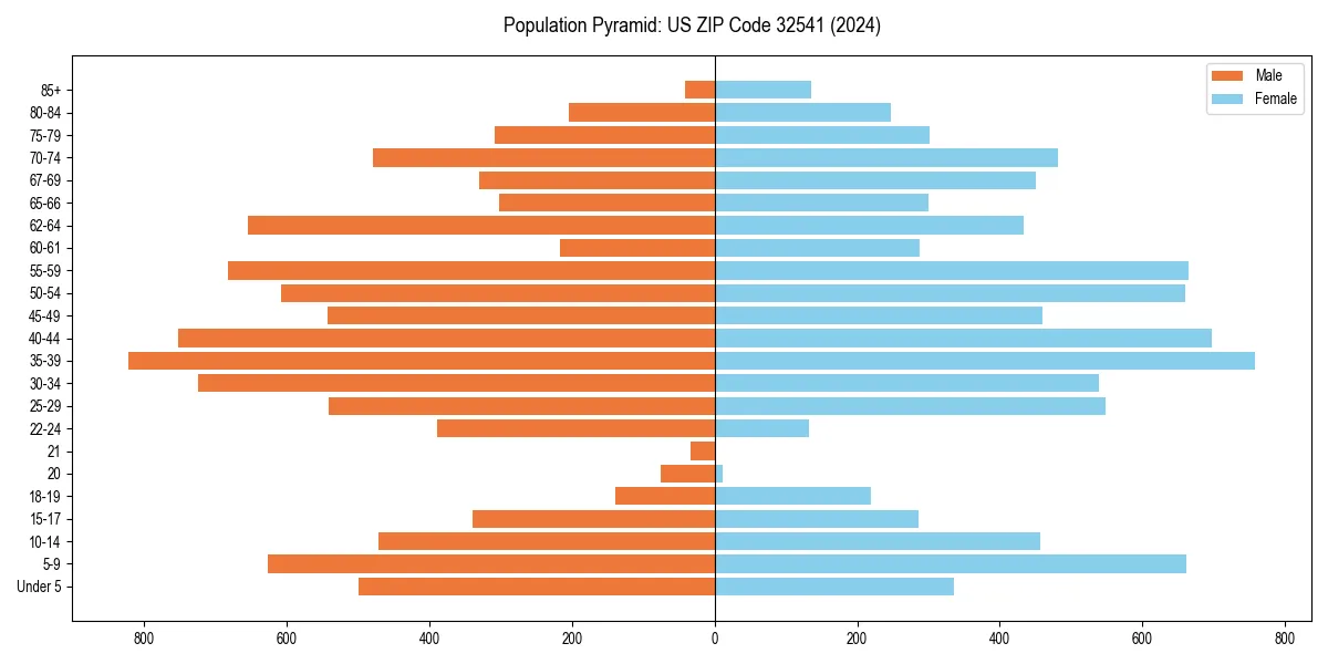Population pyramid for 