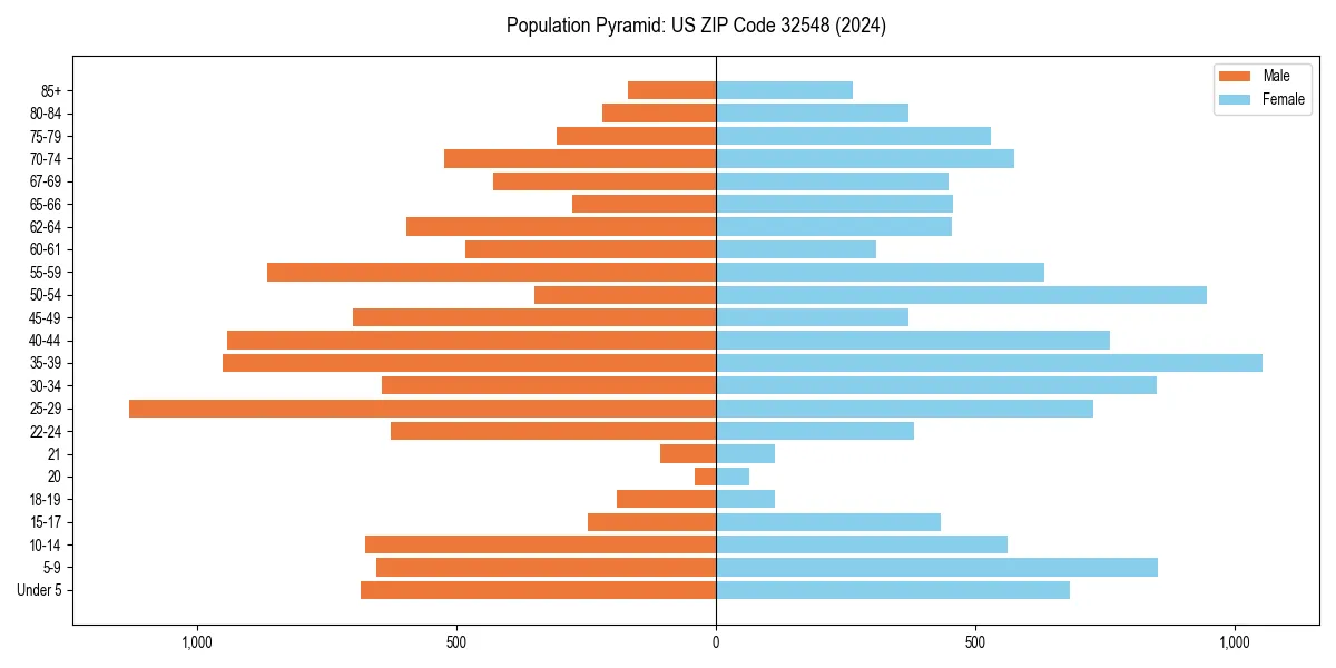 Population pyramid for 