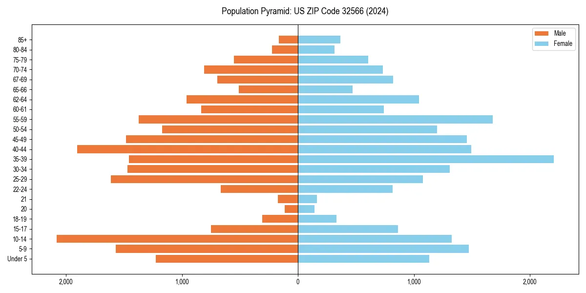 Population pyramid for 