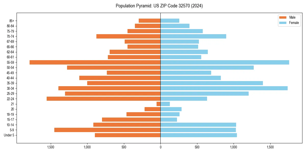 Population pyramid for 