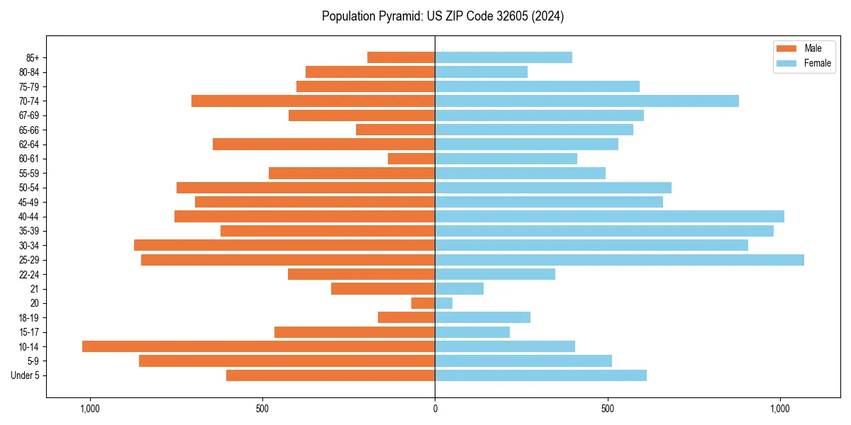 Population pyramid for 