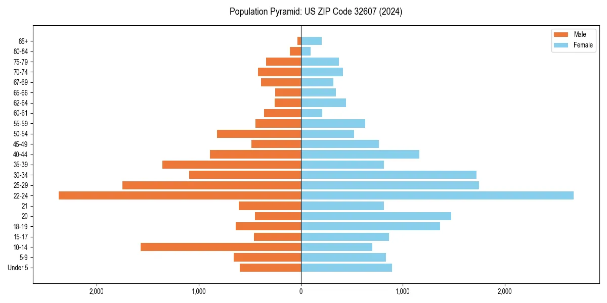Population pyramid for 