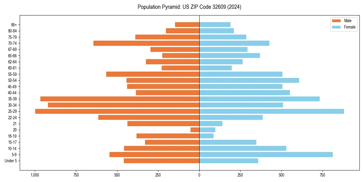 Population pyramid for 