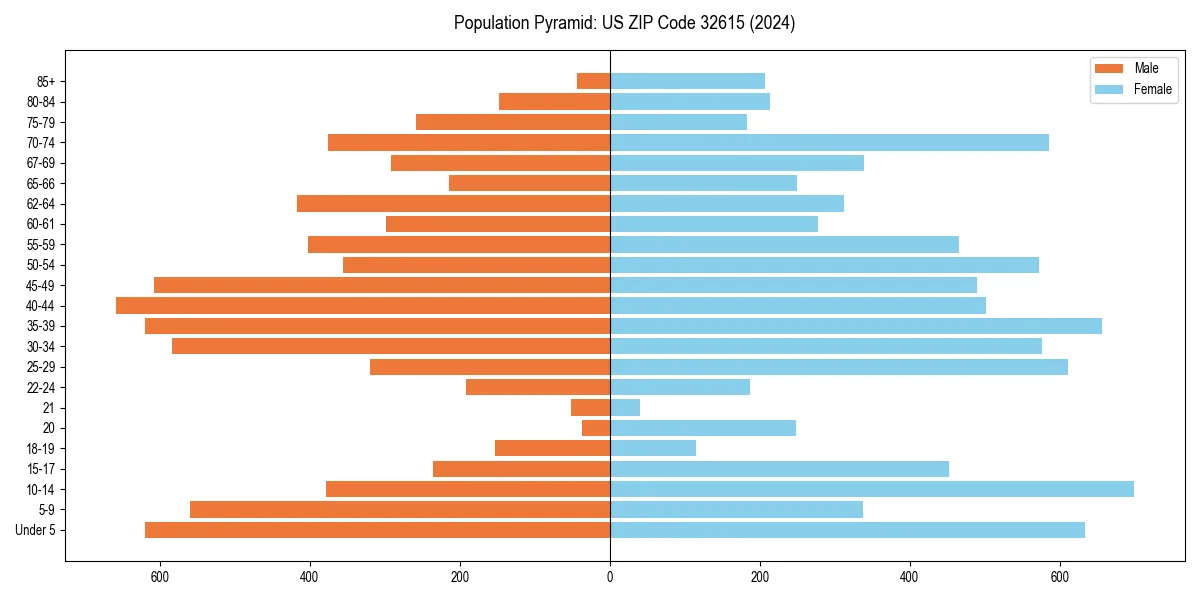 Population pyramid for 