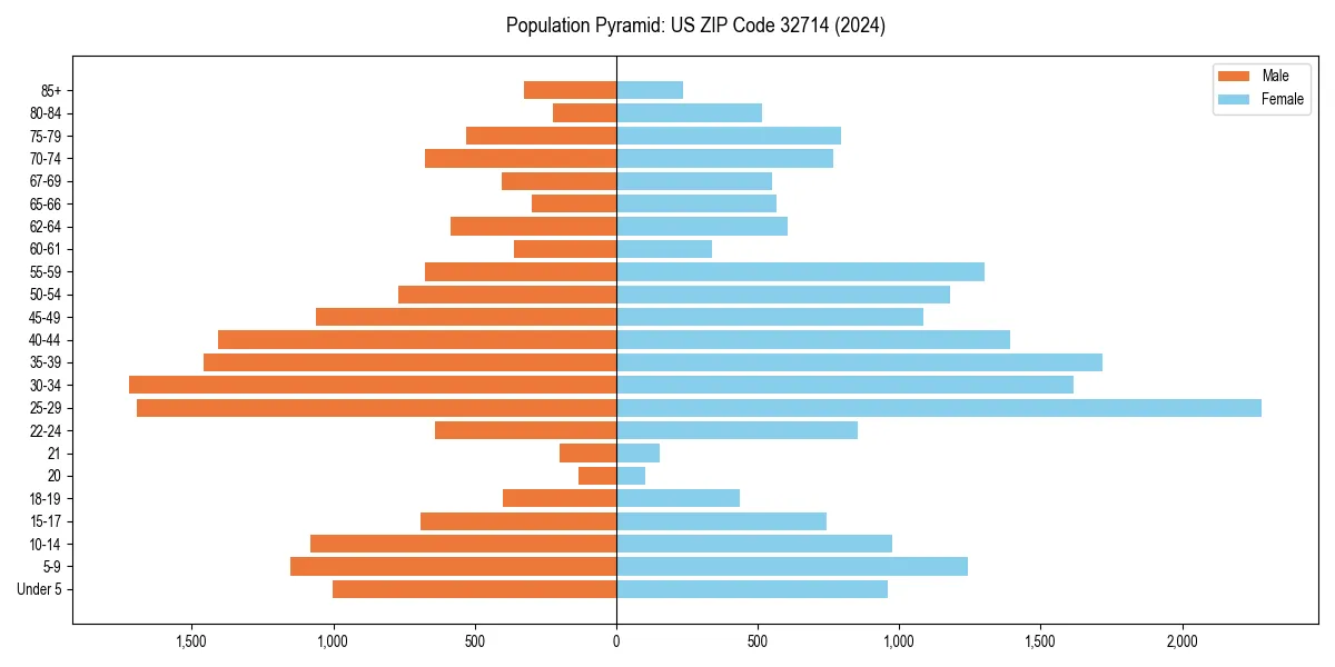 Population pyramid for 