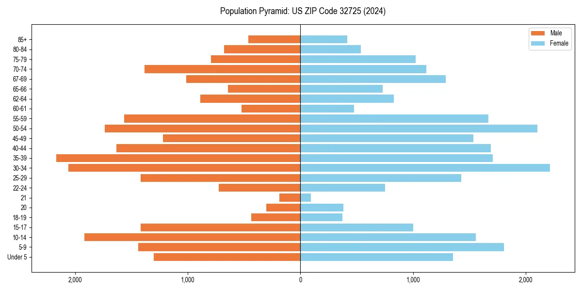 Population pyramid for 