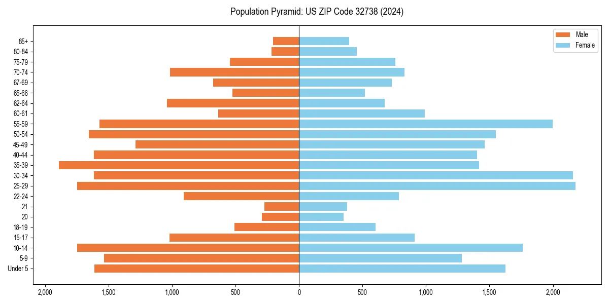 Population pyramid for 