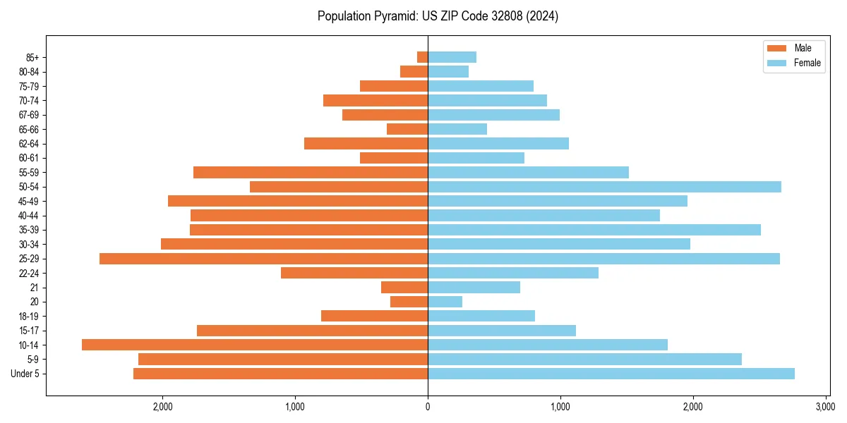Population pyramid for 