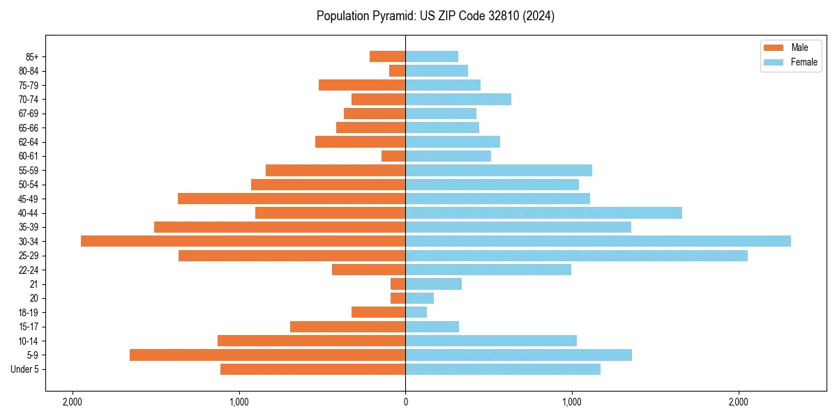 Population pyramid for 