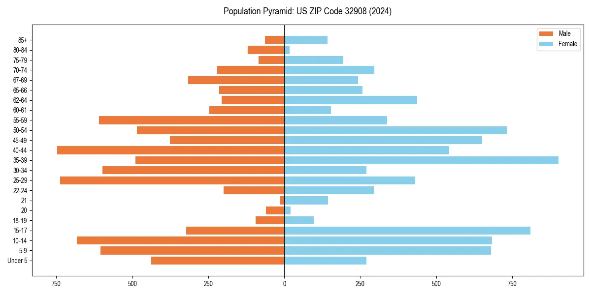 Population pyramid for 