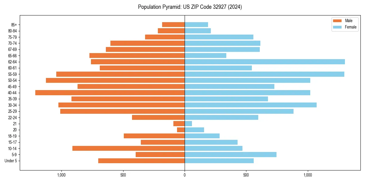 Population pyramid for 