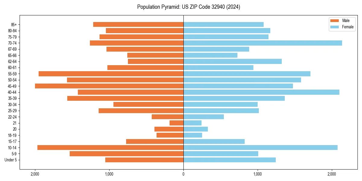 Population pyramid for 