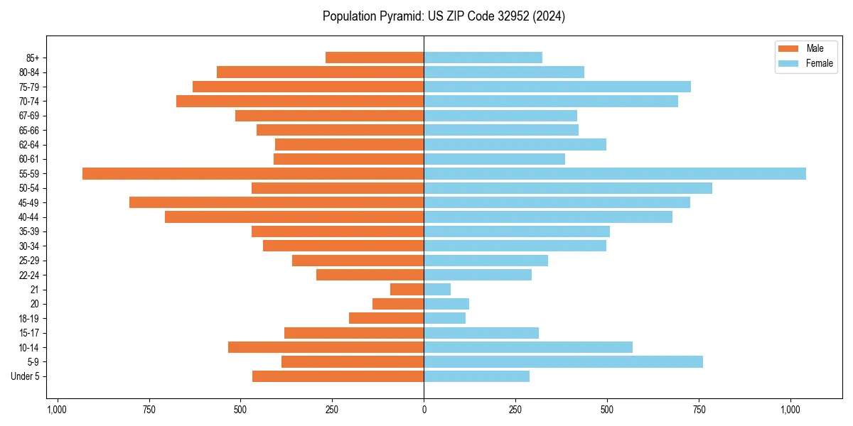 Population pyramid for 