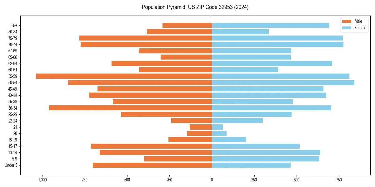 Population pyramid for 