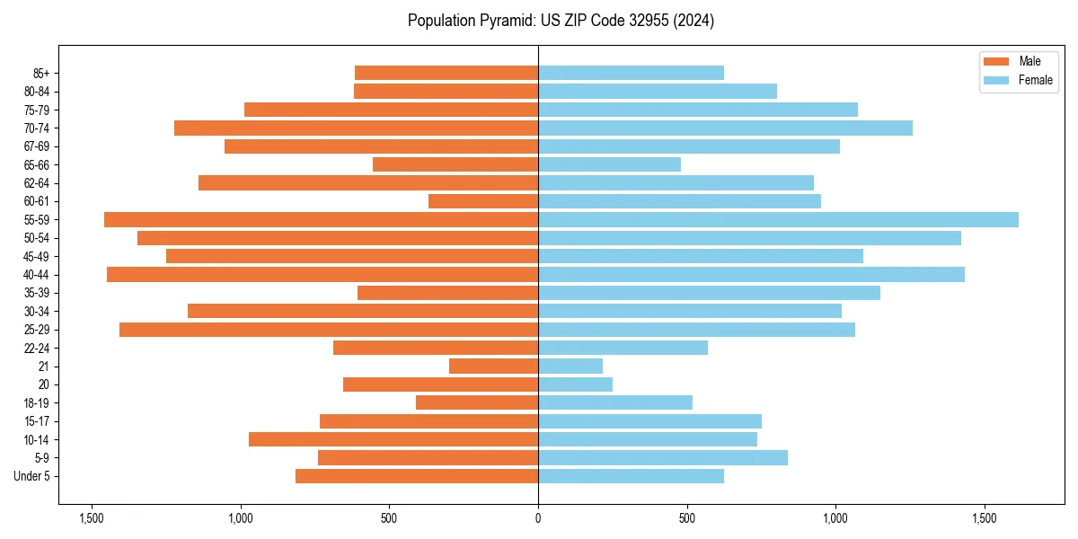 Population pyramid for 