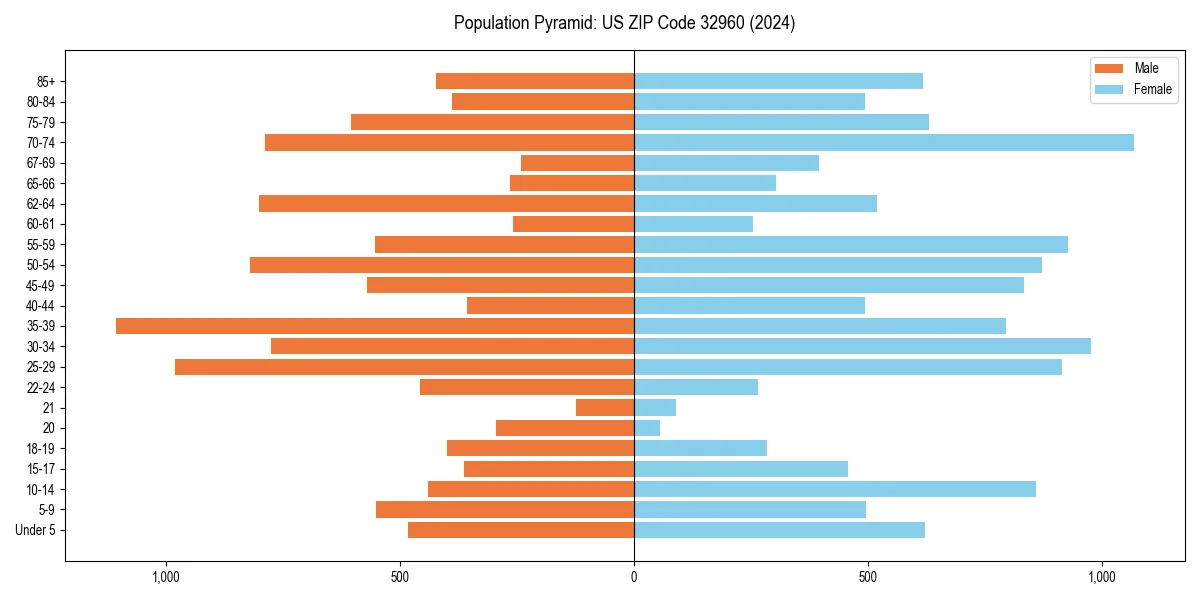 Population pyramid for 
