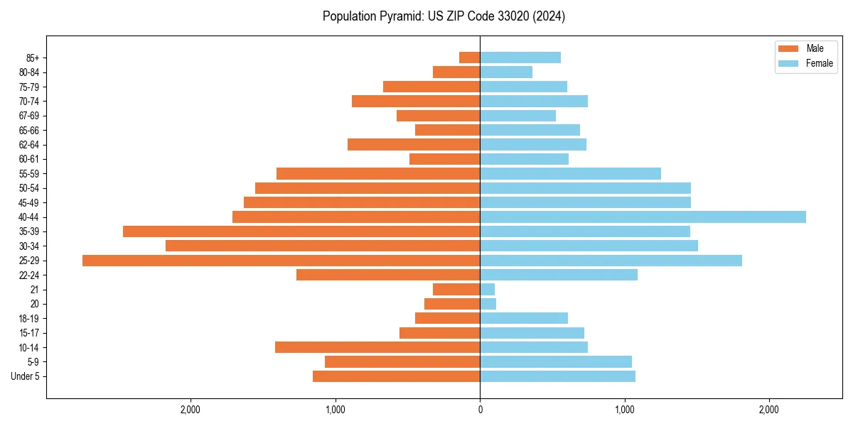 Population pyramid for 