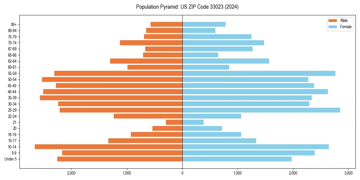 Population pyramid for 