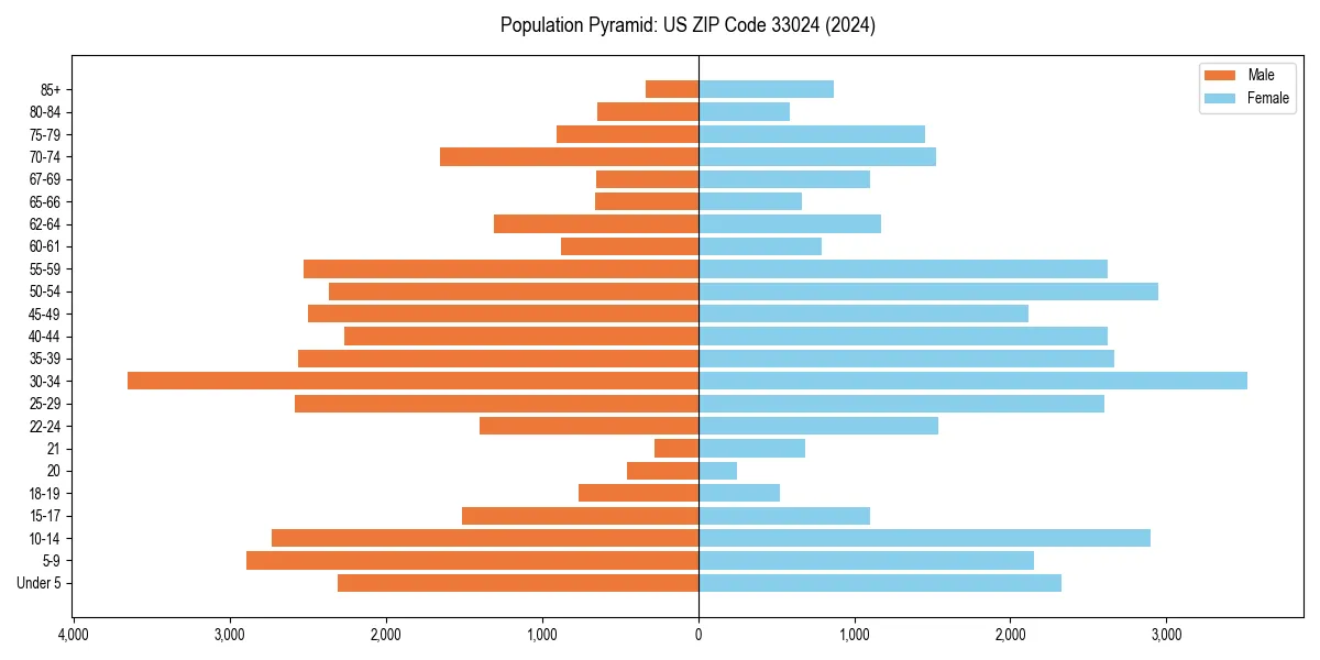 Population pyramid for 